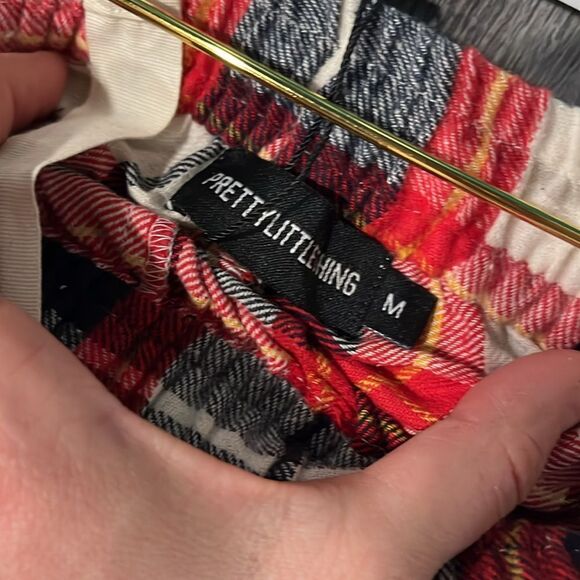 PRETTYLITTLETHING NWT NAVY CHECKED LONG PJ PANTS - s/m - Picture 6 of 6